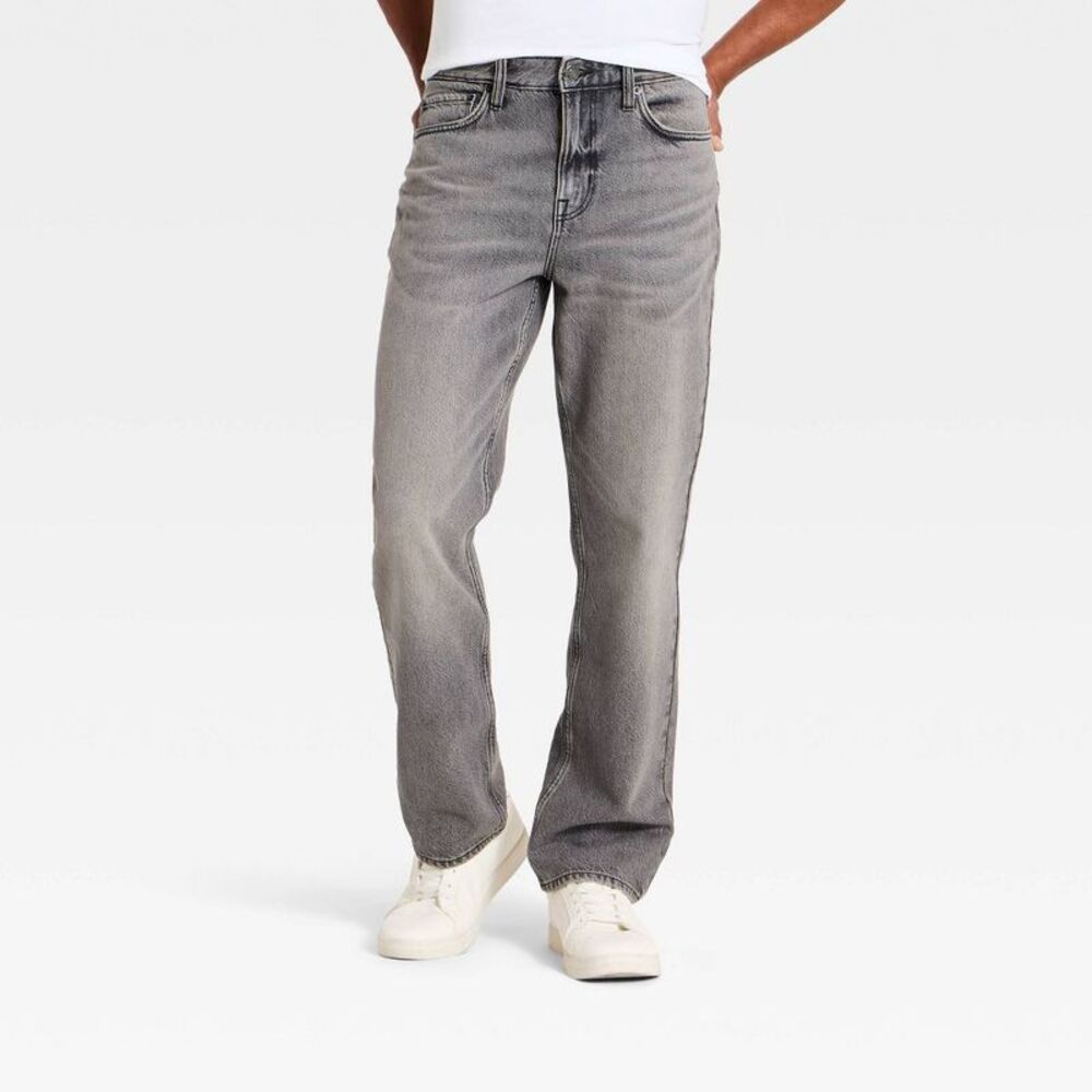 Men's Vintage Straight Fit Jeans - Goodfellow & Co Black Wash 32x32